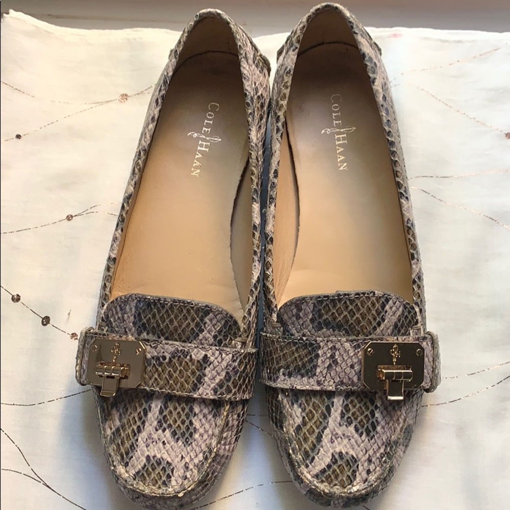 Cole Haan Faux Python Loafers size 8
